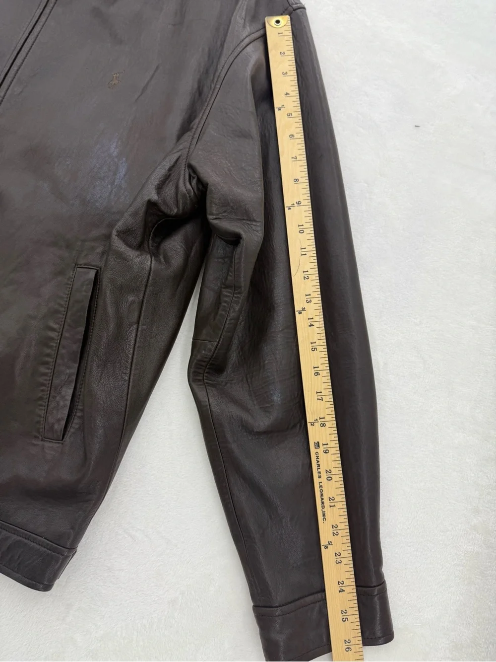 Vintage 90’s Polo Ralph Lauren (2XL) Dark Brown Soft 100% Leather Jacket